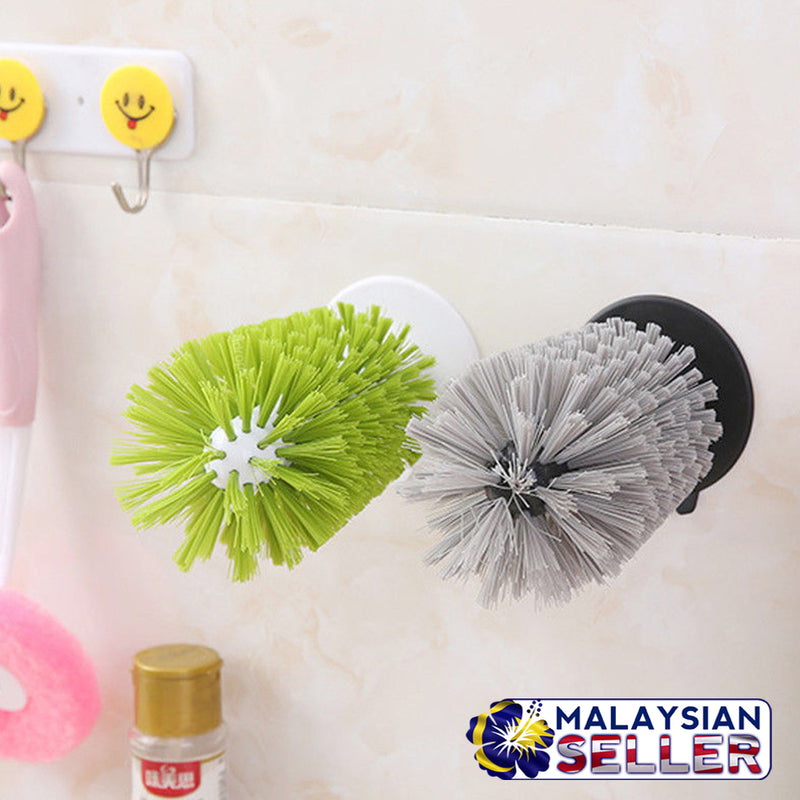 idrop Glass & Cup Washing and Cleaning Brush with Suction Base