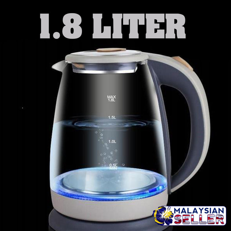 idrop 1.8L Electric Kettle Stainless Steel & Glass