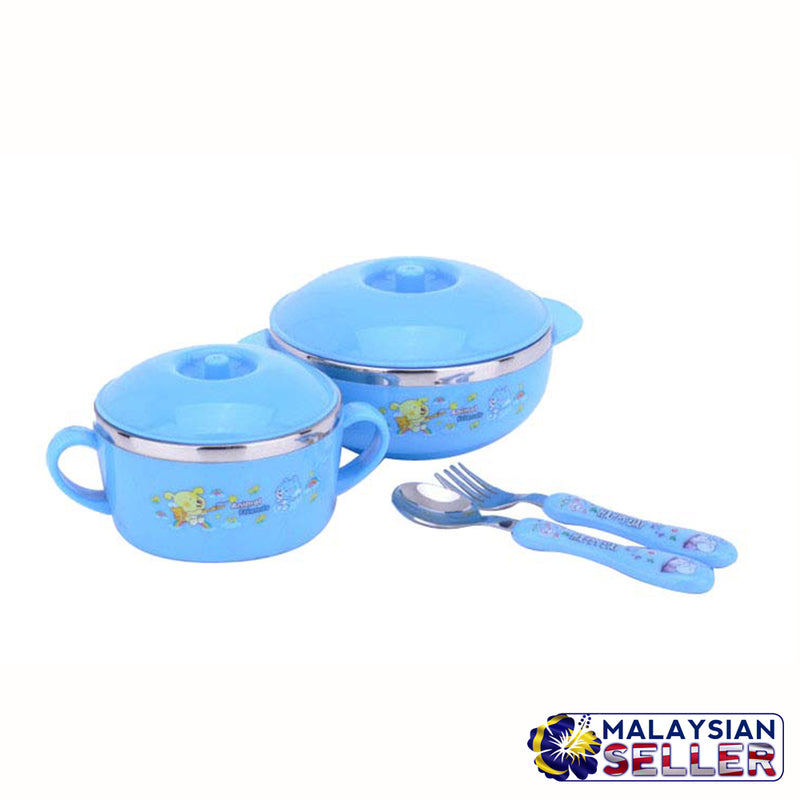 idrop CHILDREN BOWL SET - Eating Set with Spoon and Fork