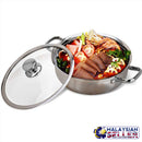 idrop 32CM Kitchen Cooking Hot Pot with Glass Lid