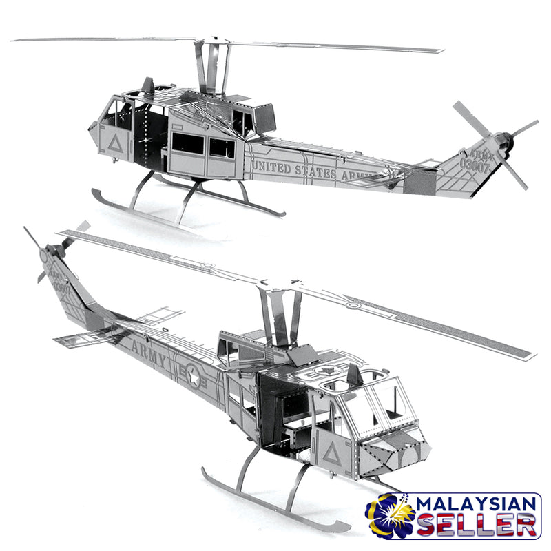 idrop HUEY HELICOPTER [ Nano Puzzle ] - 3D Lasercut Metal Puzzle