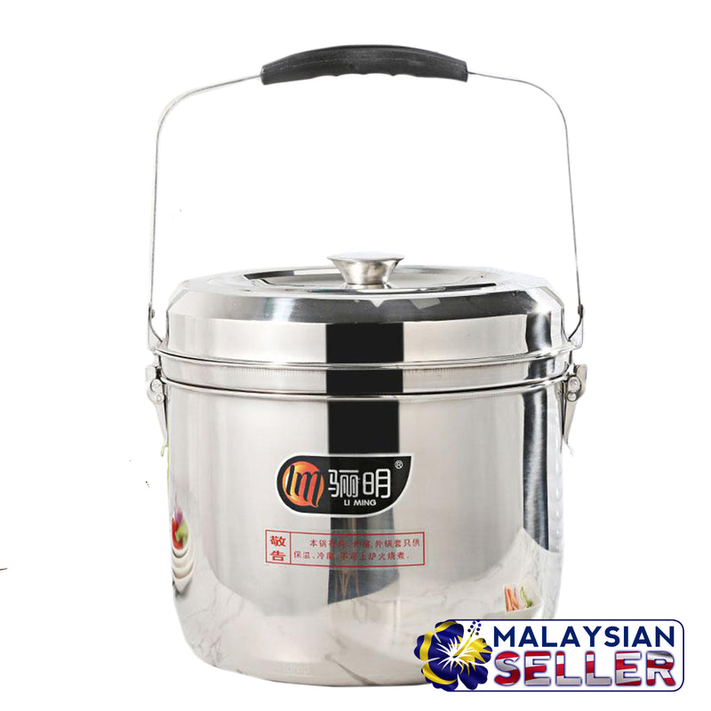 idrop 9L Multifunction Compact Layered Cooking Pot with handle and lock