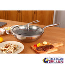 idrop 34CM COOKING PAN WOK - Kitchen Stainless Steel Cookware