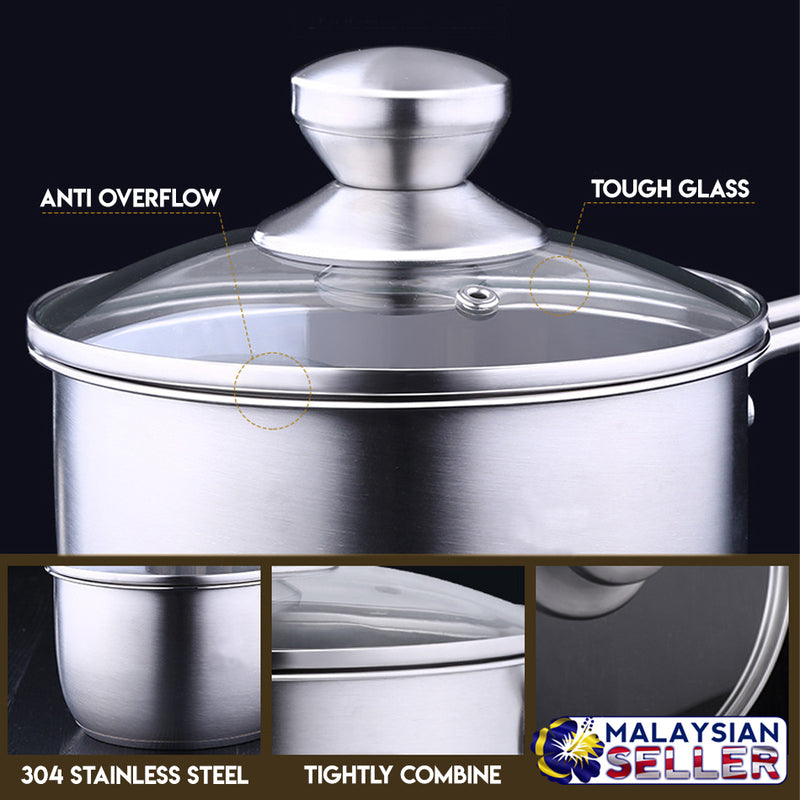Idrop Stainless Steel Milk and Soup Pot [18cm]