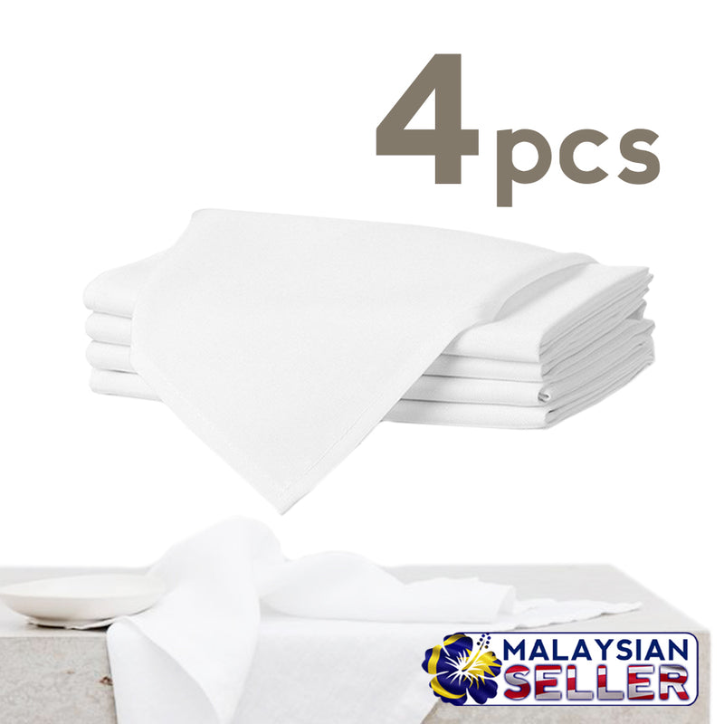 idrop MULTIPURPOSE White Napkin Towel [ SET of 4 / SET of 8 ]