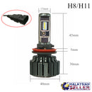 idrop TURBO LED T6 [ H11 / H8 ]- Car Headlight Hi/Lo Beam 30W EMC 8-48V 6000K