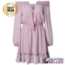 idrop Women's V-Neck Summer Casual Loose Dress