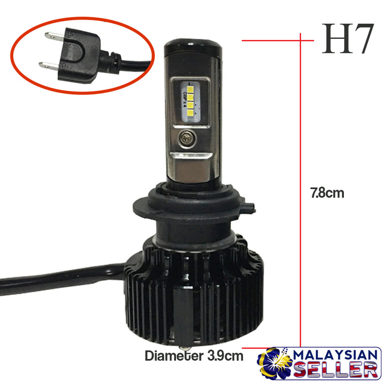 idrop  TURBO LED T6 [ H7 ) ]- Car Headlight Hi Lo Beam 30W EMC 8-48V 6000K