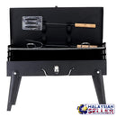 idrop HZA 14 Compact & Portable Outdoor BBQ Grill Mesh Barbecue Suitcase [ FREE Fork & Spatula ]