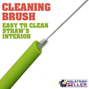 idrop 12MM Colorful Silicone Drinking Straw and Cleaning Brush Set [ 8pcs ]