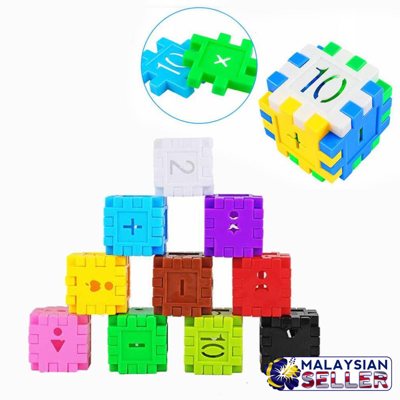 idrop Colorful Number and Alphabet Toys Interlocking Puzzle Toy Pieces