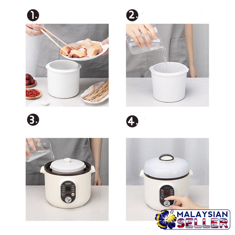 idrop 1L STEAM POT - Multipurpose Electric Ceramic Cooker
