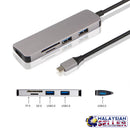 idrop USB C to USB 3.0x3 + SD / TF  Card Reader Multifunction Adapter