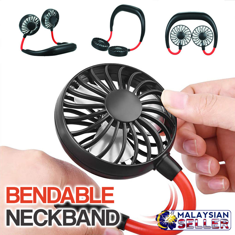 idrop NECKBAND FAN - Wearable Neck Hanging USB Cooling Mini Fan