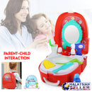 Idrop [7F702] Portable Backpack Pretend Game Bathroom Backpack Baby Care Toy