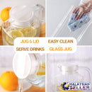 idrop 1.8L Drinking Glass Serving Jug Cold & Hot Water Beverage Drink Juice Tea