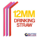 idrop 12MM Colorful Silicone Drinking Straw Set [ 3pcs ]