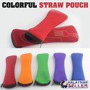 idrop Stainless Steel Silicone Tip 6mm Drinking Straw Set + Straw Pouch