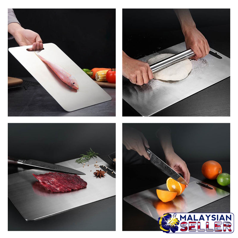 idrop Thin Stainless Steel Kitchen Cutting Chopping Board