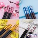 idrop Colorful Flower Blossom Family Alloy Chopsticks [ Set 5 pairs ]