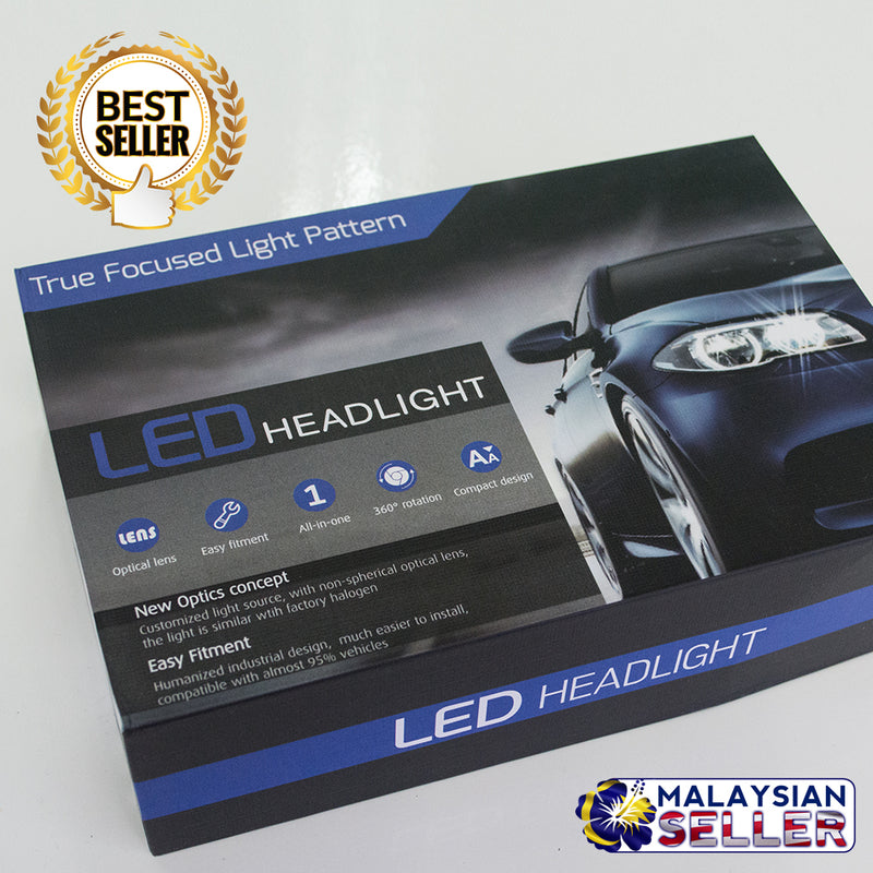 1 set MX15 H7 Car LED Headlight Driving Light Bulbs Hi/Lo Beam White 6000K