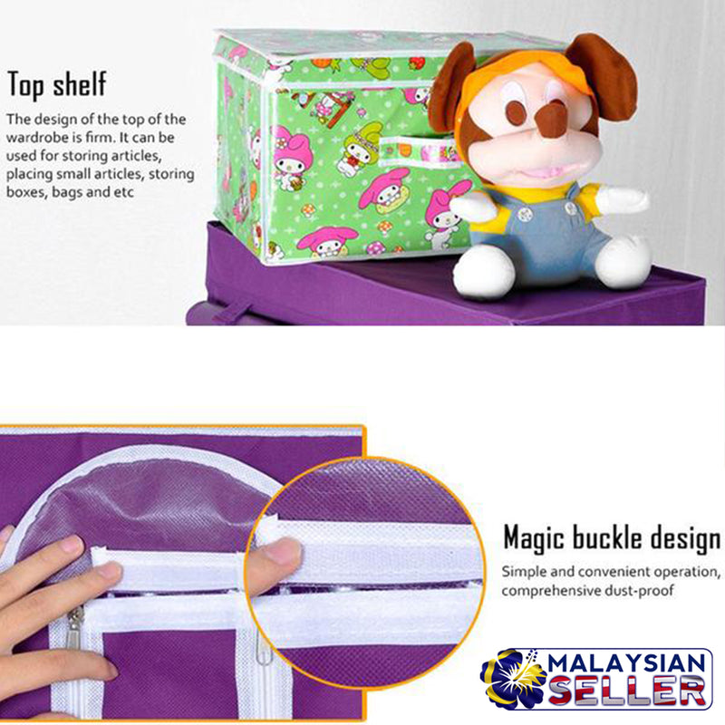 idrop Folding Non-Woven Fabric Wardrobe Portable Closet