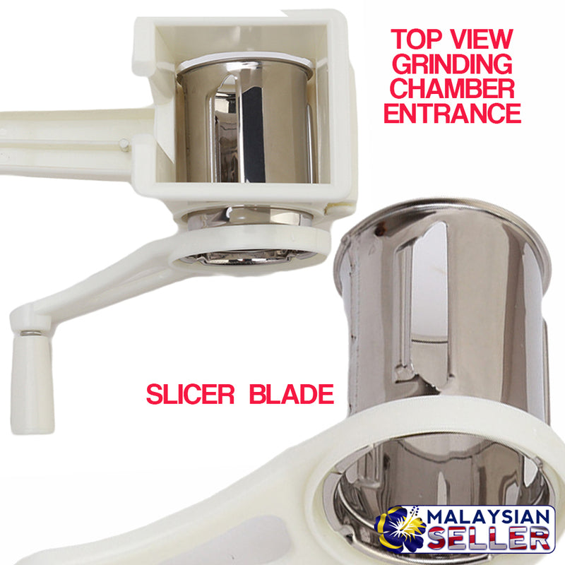 idrop Hand Manual Food Grinder Slicer [ 3pcs Grinding Blade Roll ]