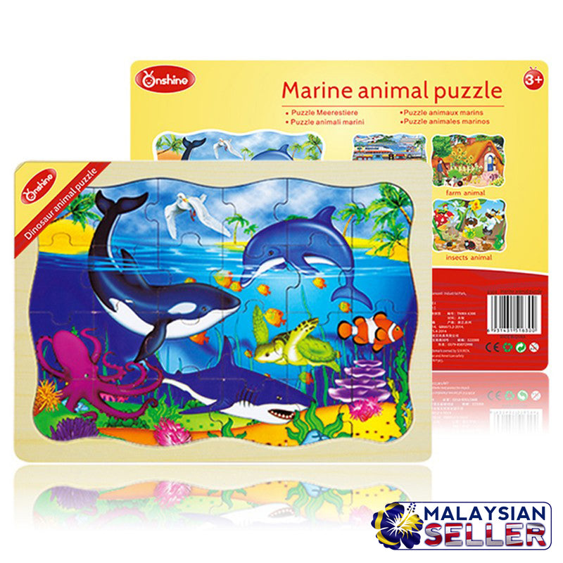 idrop WOOD PUZZLE - Transport / Ocean / Dinosaur / Insects Puzzle Toy