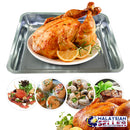 idrop STAINLESS STEEL Food Serving Tray [ 44cm x 34cm ]