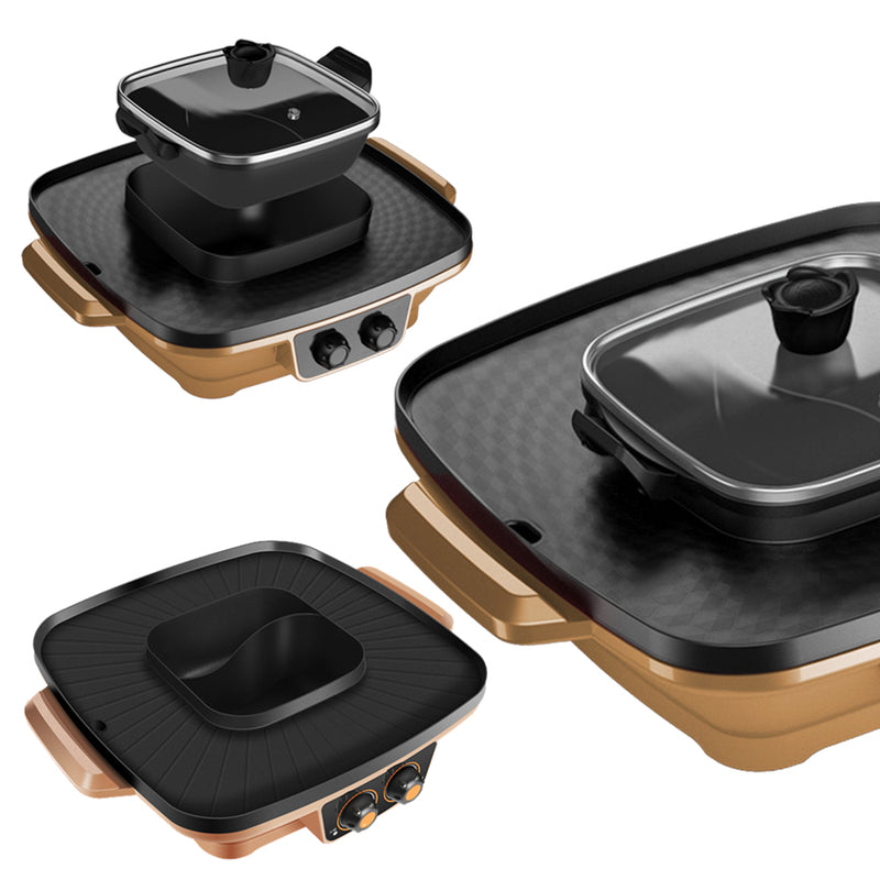 idrop 45CM Multifunction Electric Hot Pot & Grill Cooker