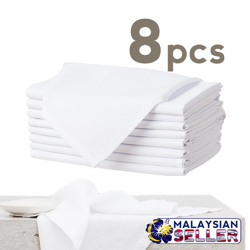 idrop MULTIPURPOSE White Napkin Towel [ SET of 4 / SET of 8 ]