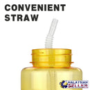 idrop 1500ml FG Sports Water Drinking Bottle with Flexible Straw