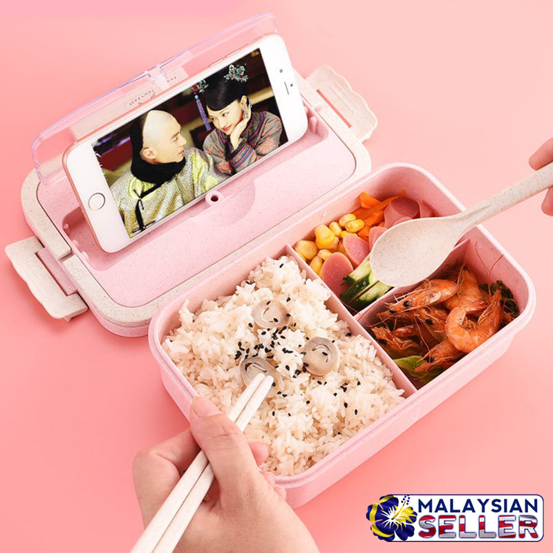 idrop LUNCHBOX BENTO- Portable Lunch Box with Eating Utensils