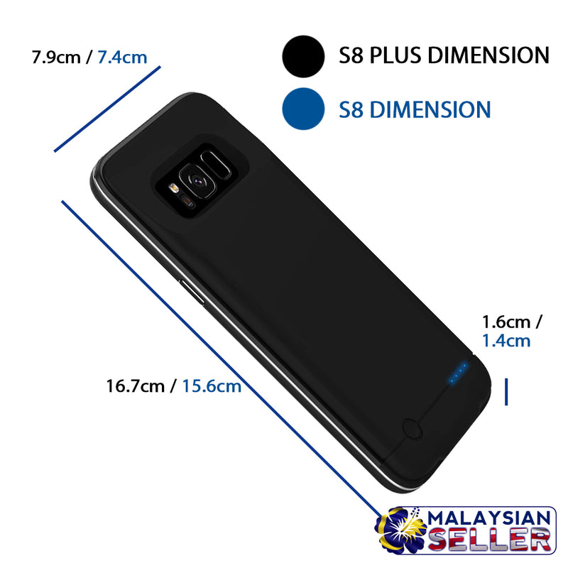 idrop POWER BATTERY 5200 / 4200 mAh Smartphone Case Cover Casing Compatible for S8 & S8 Plus