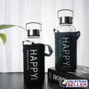 idrop 1.2L HAPPY Glass Drinking Bottle