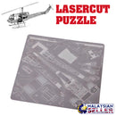 idrop HUEY HELICOPTER [ Nano Puzzle ] - 3D Lasercut Metal Puzzle