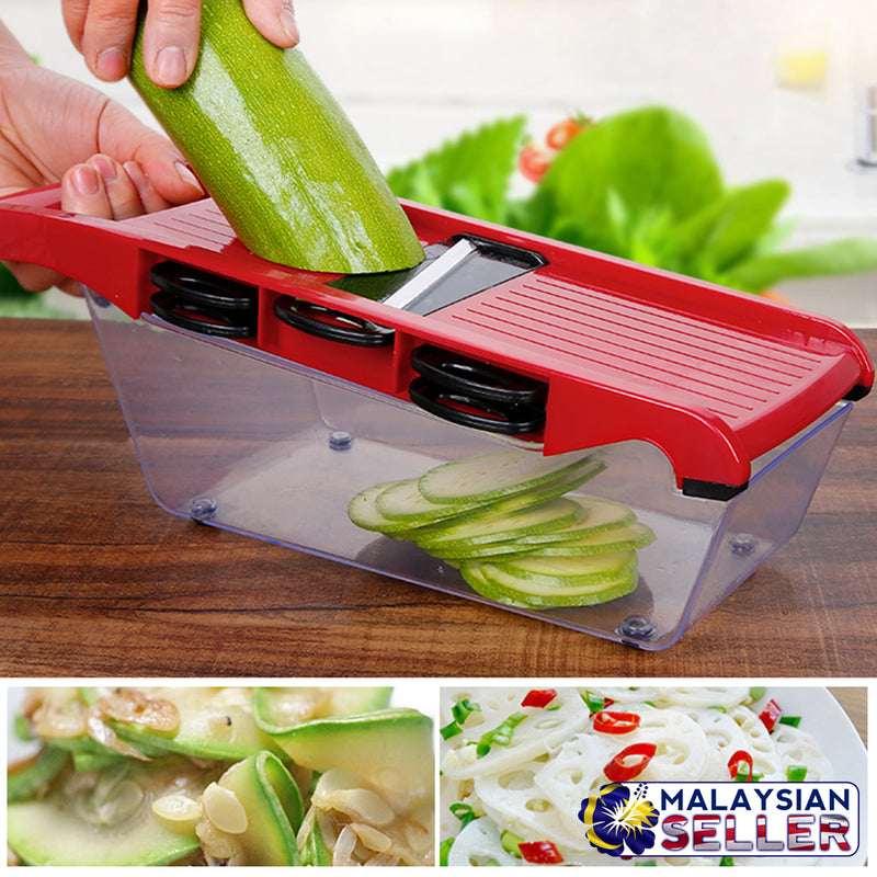 idrop MULTIFUNCTION Kitchen Vegetable fruit grater cutter slicer & Accessories + FREE peeler