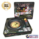 idrop 5 GAME SET - Casino Games [ Roulette/Poker/Black Jack/Craps/Poker Dice ]