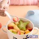idrop 450ml Kids Children Eating Bowl with Ear / Hat Lid Cover