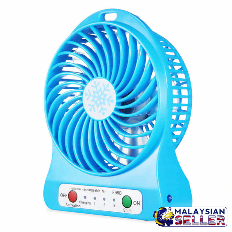 idrop Portable Electric USB Mini Fan LED Light Rechargeable Battery
