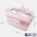 idrop Rectangular Lunch Box with Spoon & Chopsticks