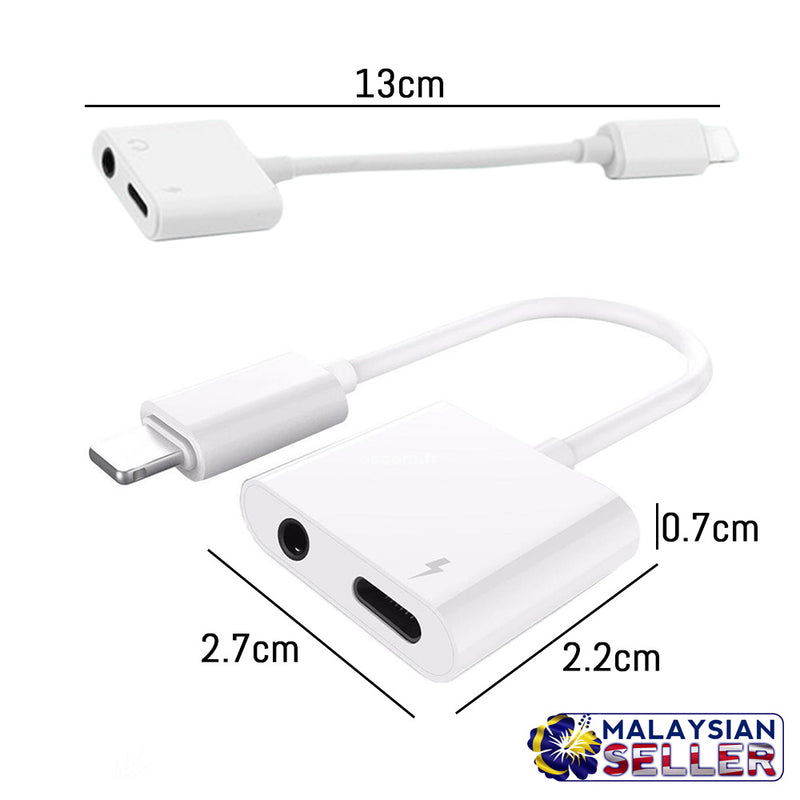idrop Lightning to 3.5mm Adapter [Charger/Earphone port] - Compatible to iPhone