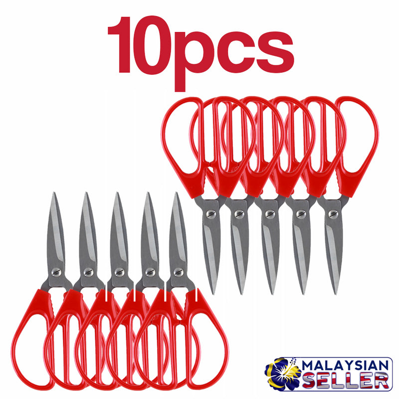 idrop 17cm General Purpose Household Red Scissors [ 5pcs / 10pcs ]