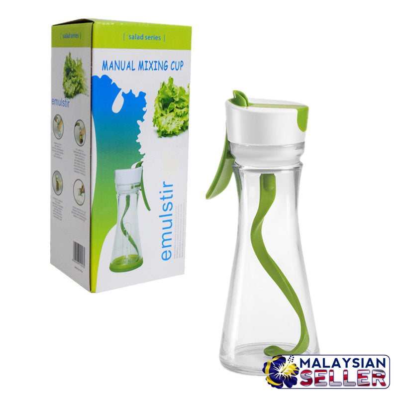 idrop Salad Dressing Manual Spinning Mixer Cup Container Emulsifier