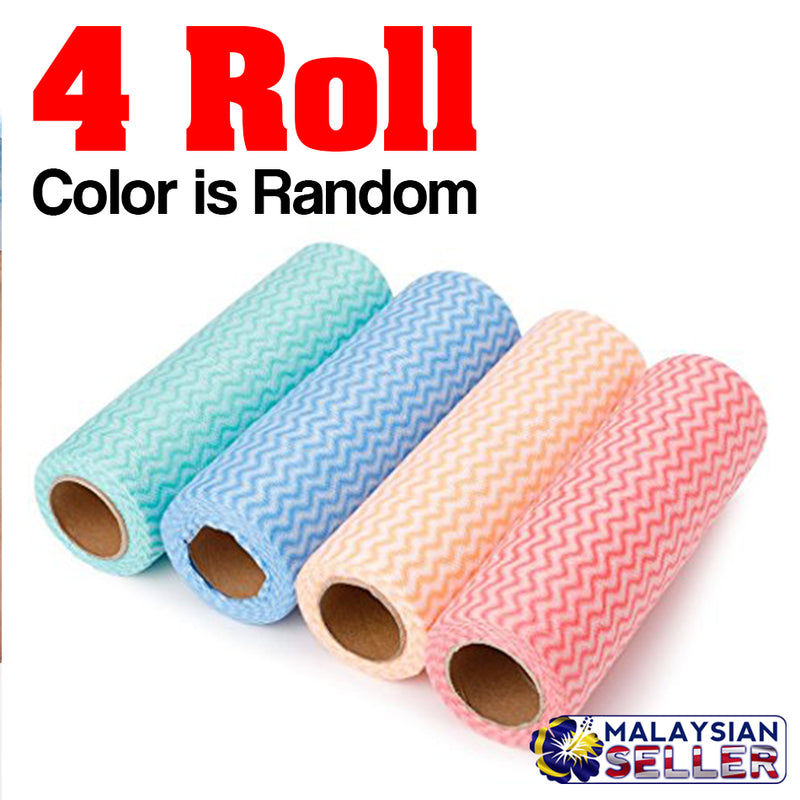 idrop Non-Woven Disposable Cleaning Washing Fabric Cloth Towel  [ 1 Roll / 4 Roll ]