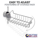 idrop Kitchen Bathroom Accessory and Utility Storage Rack Basket