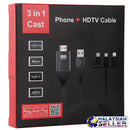 idrop 3 IN 1 Cast - Phone to HDTV Cable [ Lightning / Micro / Type C / HDTV ]