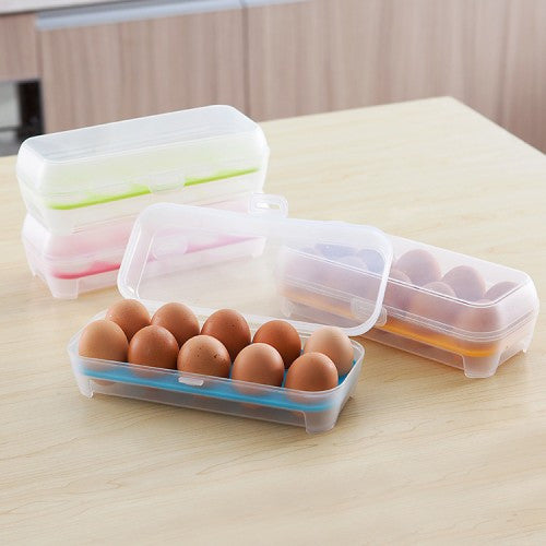 Plastic 10 Grids Egg Holder Food Container Eggs Storage Box