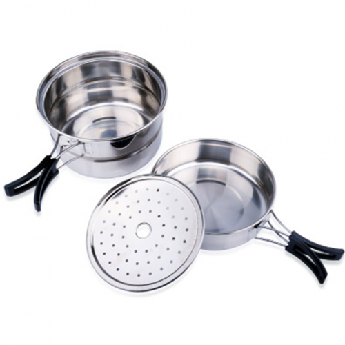 Portable Stainless Steel Outdoor Camping Pot