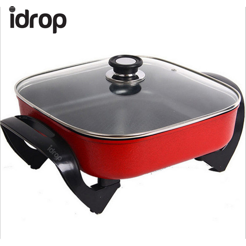 idrop Multifunction Electric Heat Non-Stick Stainless Steel Pan Cooker Household